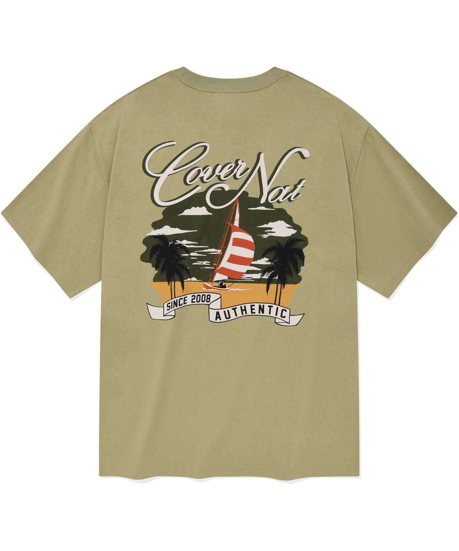 MUSINSA | COVERNAT Sunset Boat T-Shirt Khaki