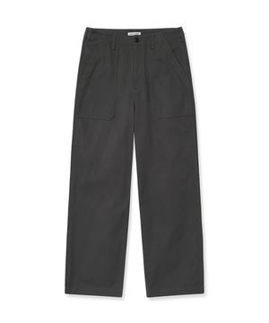 트윌 코튼 퍼티그 팬츠 [차콜]