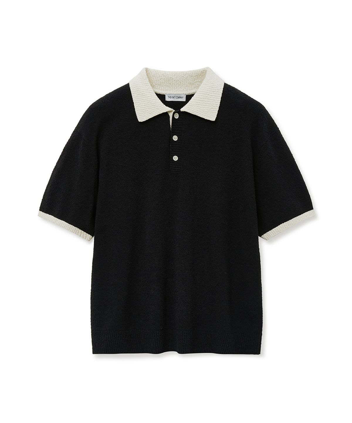 더니트컴퍼니(THEKNITCOMPANY) 텍스처드 카라 니트 [블랙]