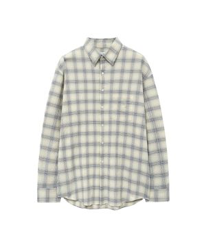 [SOKTAS] 시어서커 코튼 체크 셔츠 [아이보리]