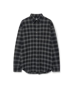 [SOKTAS] 코튼 체크 셔츠 [블랙]