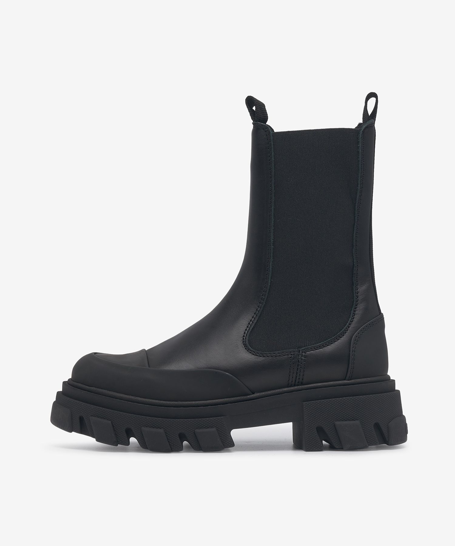 MUSINSA GANNI Black Stick Mid-Chelsea Boots Black S1915099