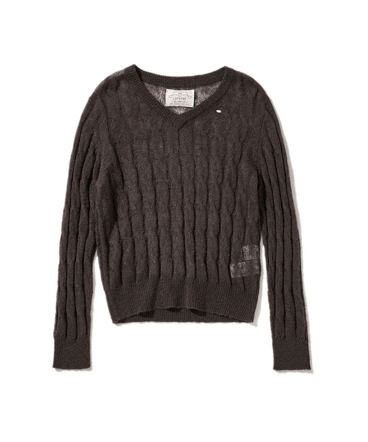 라츠유(LOTSYOU) lotsyou_Calla Lily Knit Brown
