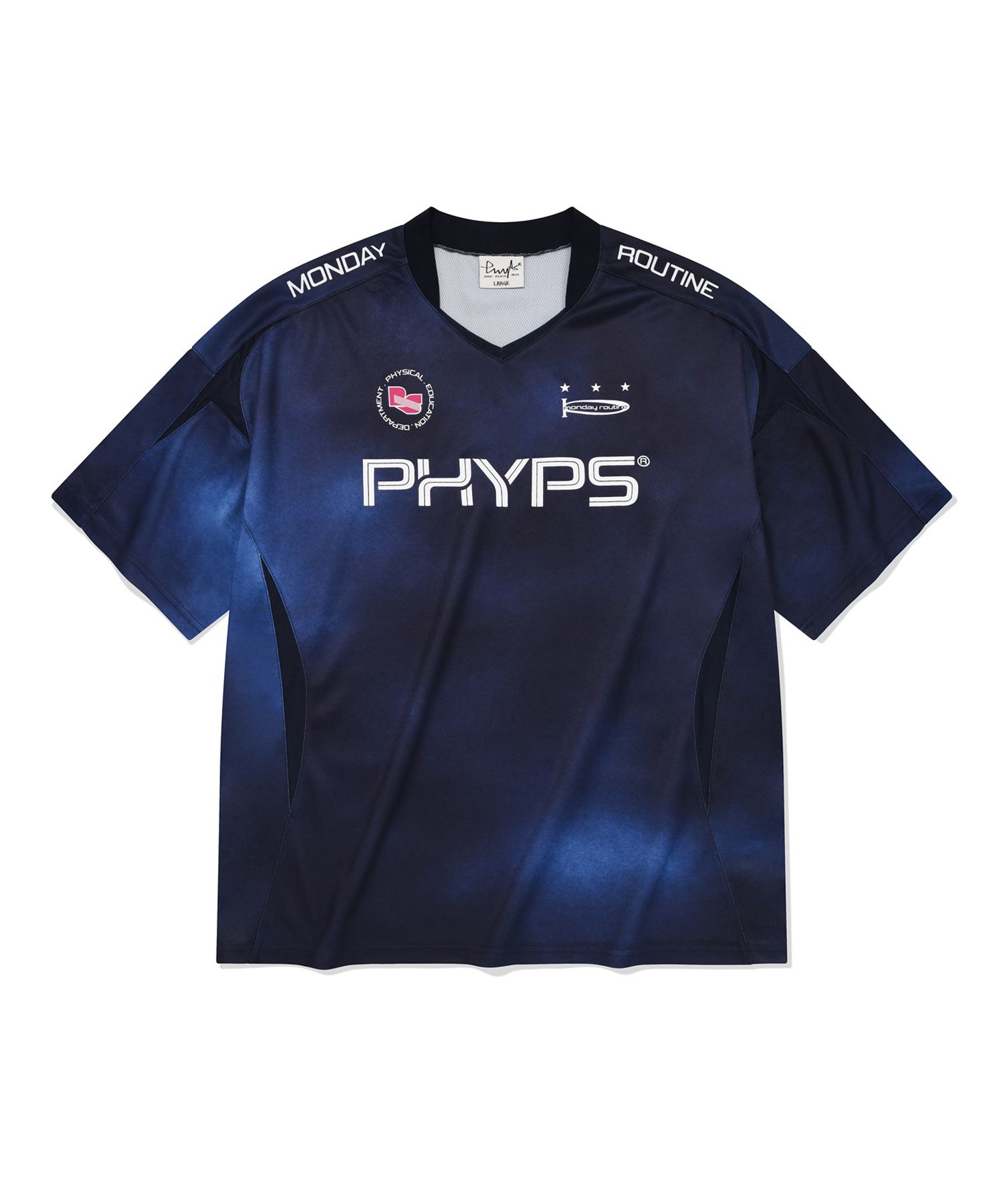 ★ Phyps Department★ Soccer Jersey V-Neck Short Sleeve Nav MUSINSA | PHYPS Soccer Jersey V-Neck Short Sleeve Navy