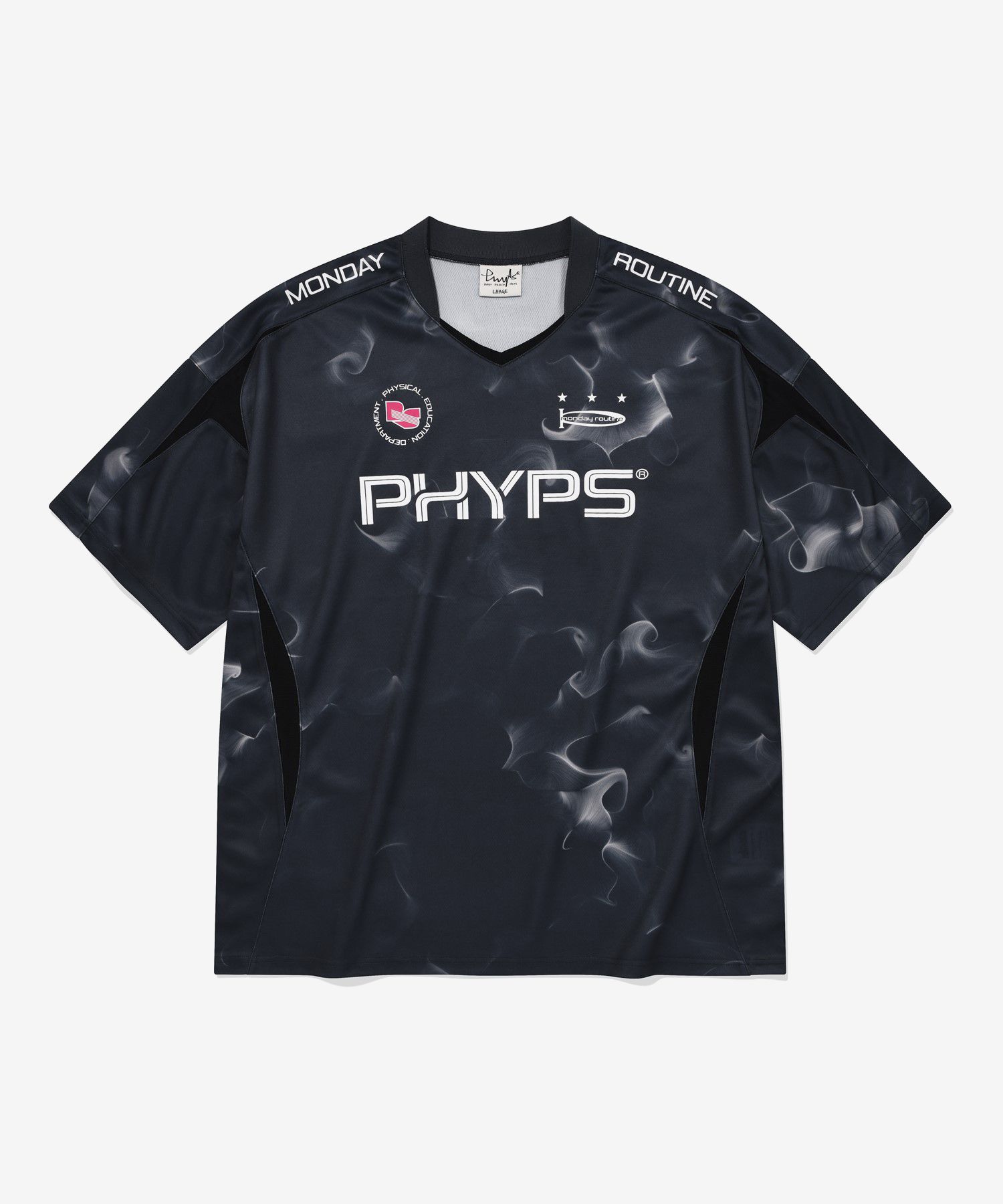 ★ Phyps Department★ Soccer Jersey V-Neck Short Sleeve Cha MUSINSA | PHYPS Soccer Jersey V-Neck Short Sleeve Charcoal