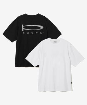 [2PACK] P-ACTIVE 반팔티셔츠_화이트/블랙