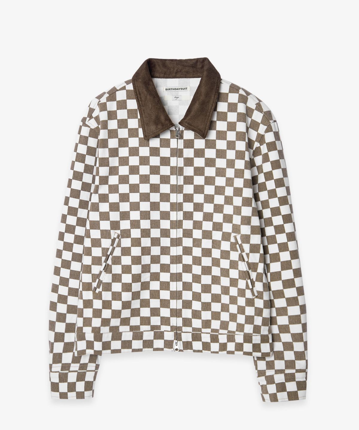 벌스데이수트(BIRTHDAYSUIT) CHECKER BOARD CLUB JACKET (BROWN)