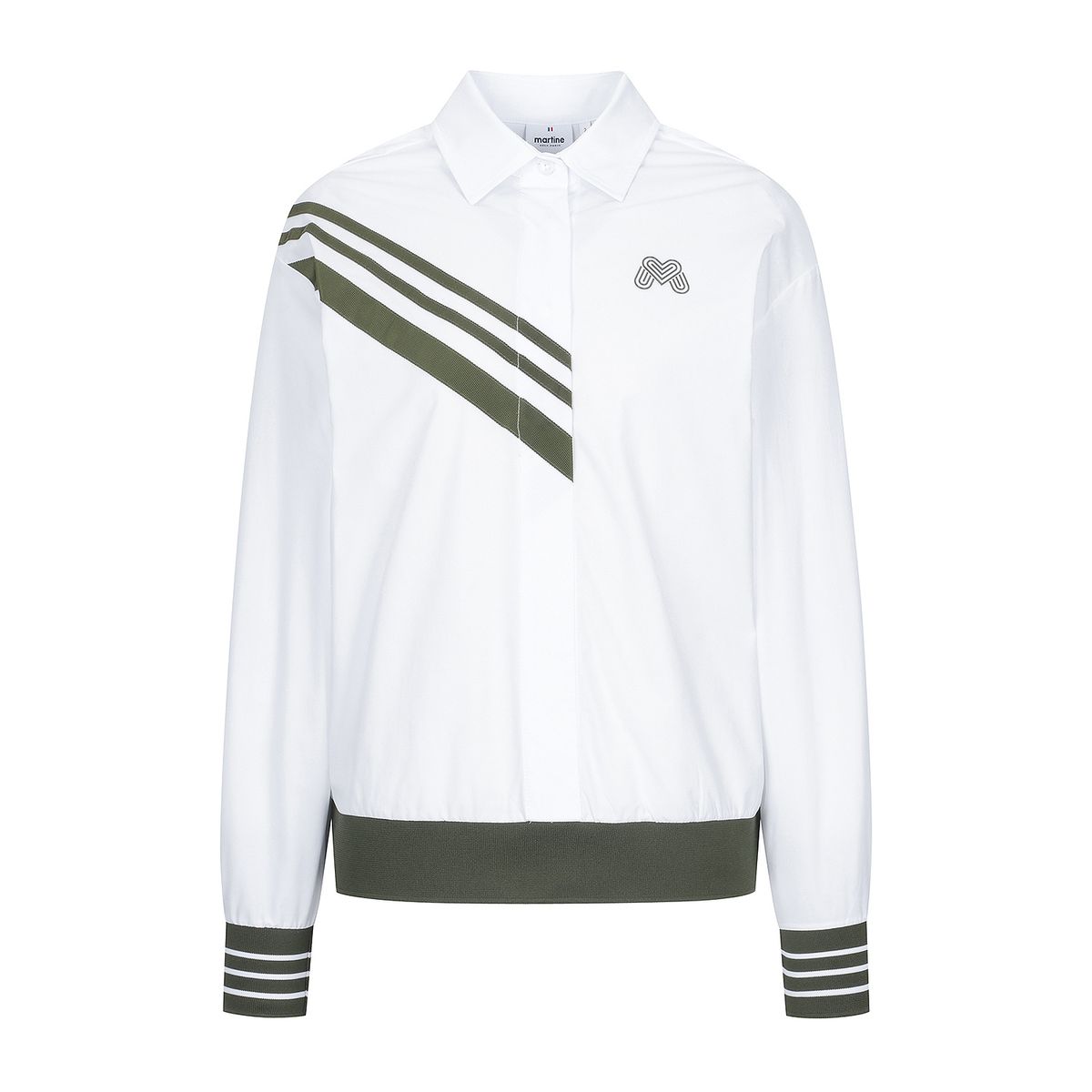마틴골프(MARTINE GOLF) Stripe Blouson Pullover_O/White