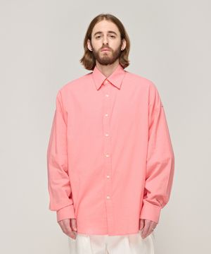 CB 파스텔 포플린 오버 셔츠 ( 핑크)