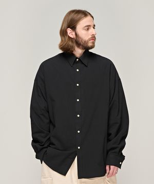 CB 파스텔 포플린 오버 셔츠 (블랙)