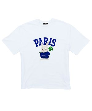 (공용) 파리 티셔츠 - (화이트 20수 오버핏)