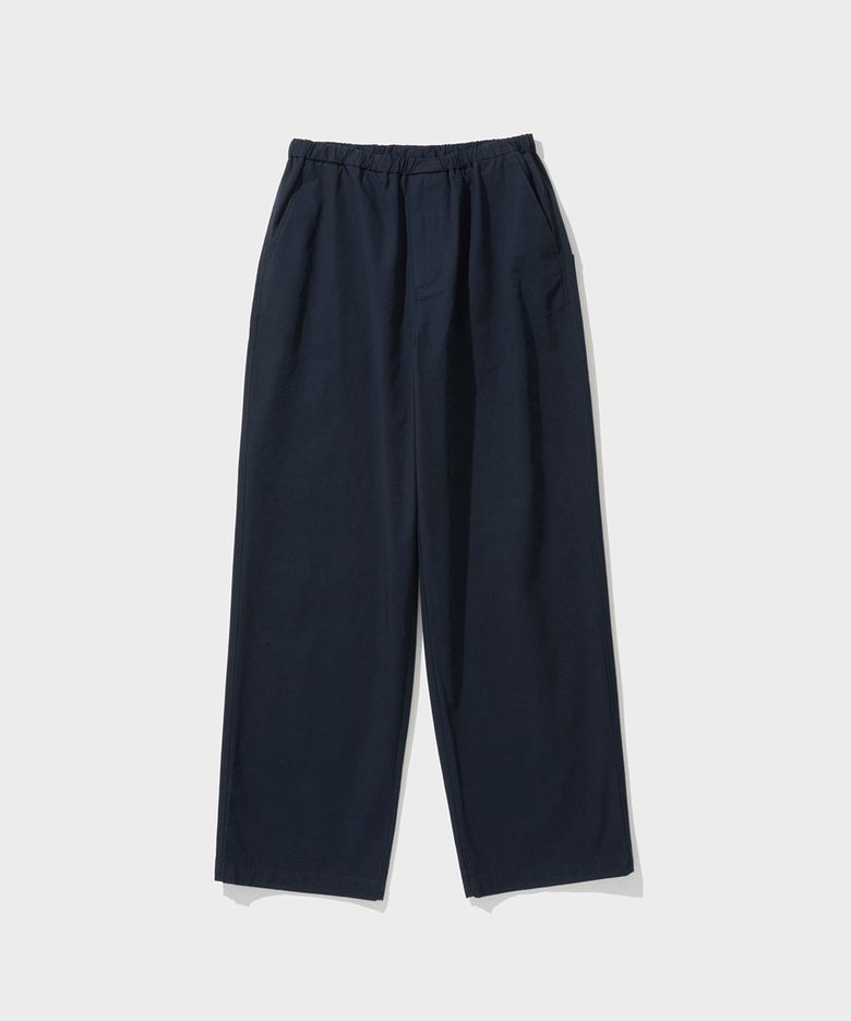 COTTON SILK NEP BANDING PANTS (NAVY)