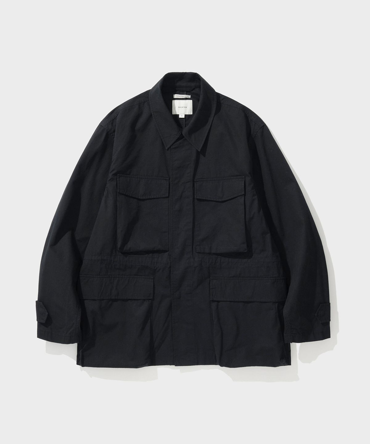셔터(SHIRTER) COTTON SILK NEP UTILITY JACKET (BLACK)