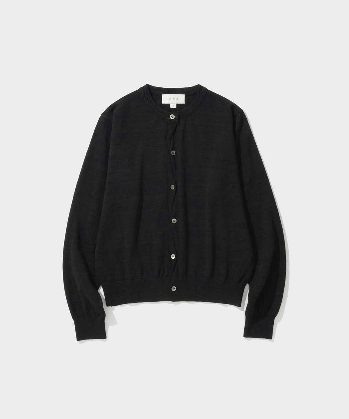 셔터(SHIRTER) [WOMEN] TWIST BUTTON CARDIGAN (BLACK)
