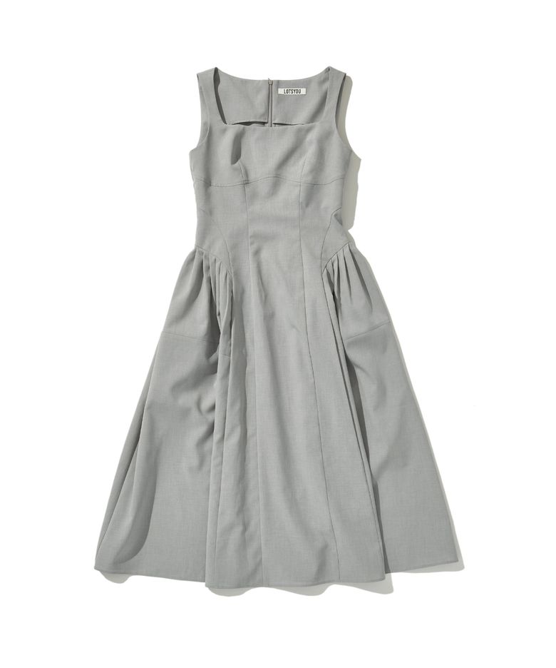 lotsyou_Old Money Dress Gray