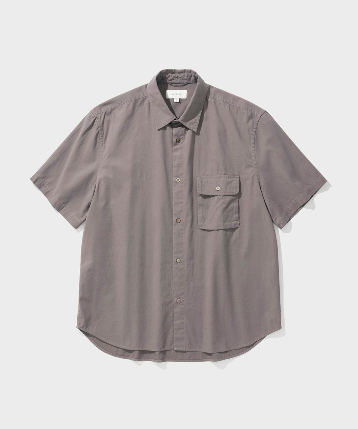셔터(SHIRTER) BRUSHED COTTON HALF SHIRT (PALE PINK)