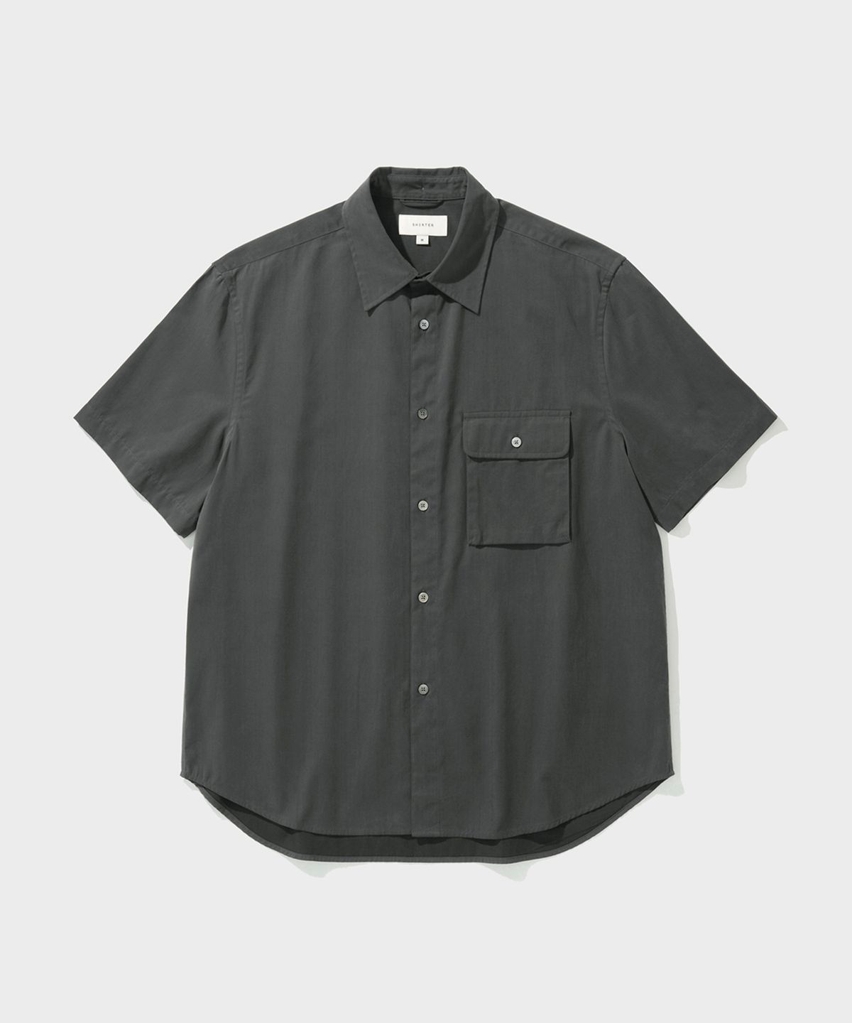 셔터(SHIRTER) BRUSHED COTTON HALF SHIRT (GREY)