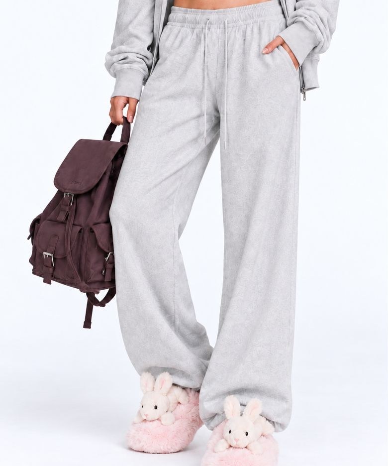 Melting Heart Candy Sweatpants Light Gray