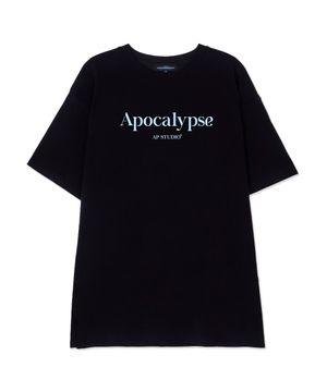 아포칼립스 수피마 코튼 라운드 넥 반팔 티셔츠_블랙