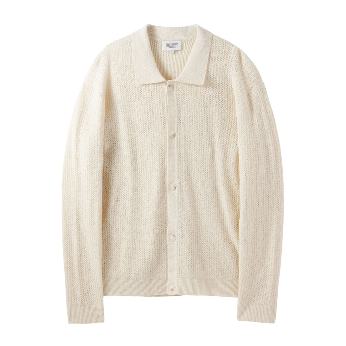 브롬톤 런던(BROMPTON LONDON) COLLAR NECK CARDIGAN - IVORY (P242MCD512)