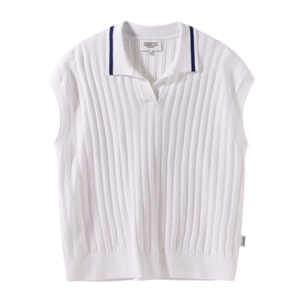 브롬톤 런던(BROMPTON LONDON) W HALF SLEEVE KNIT - WHITE (P242WKT651)