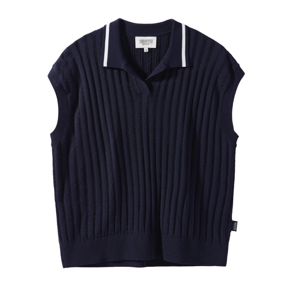 브롬톤 런던(BROMPTON LONDON) W HALF SLEEVE KNIT - NAVY (P242WKT651)