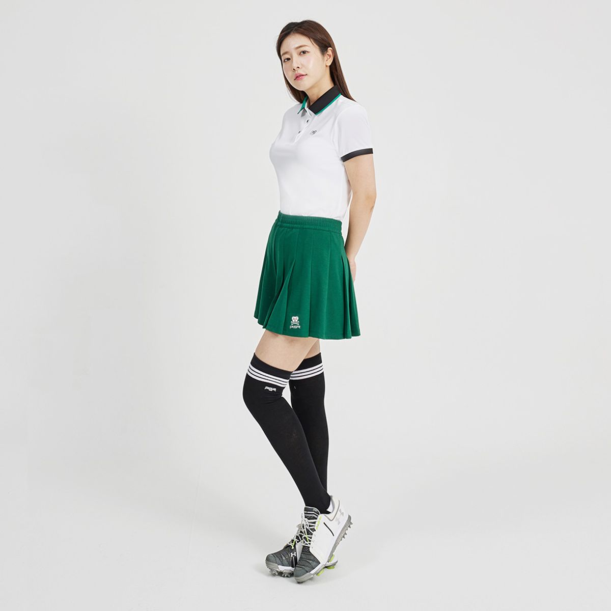 피지알(PGR) 여성 허리밴딩 주름치마바지 GS-167