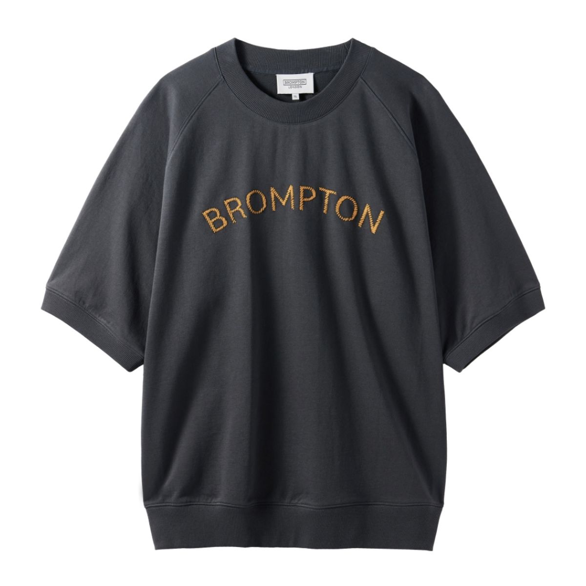 브롬톤 런던(BROMPTON LONDON) ROPE EMBRO TERRY HALF SLEEVE T-SHIRT - C/GREY (P242UTS420)