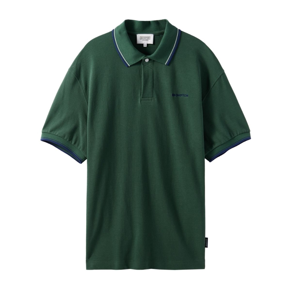 브롬톤 런던(BROMPTON LONDON) COLLAR T-SHIRT - D/GREEN (P242MPL510)