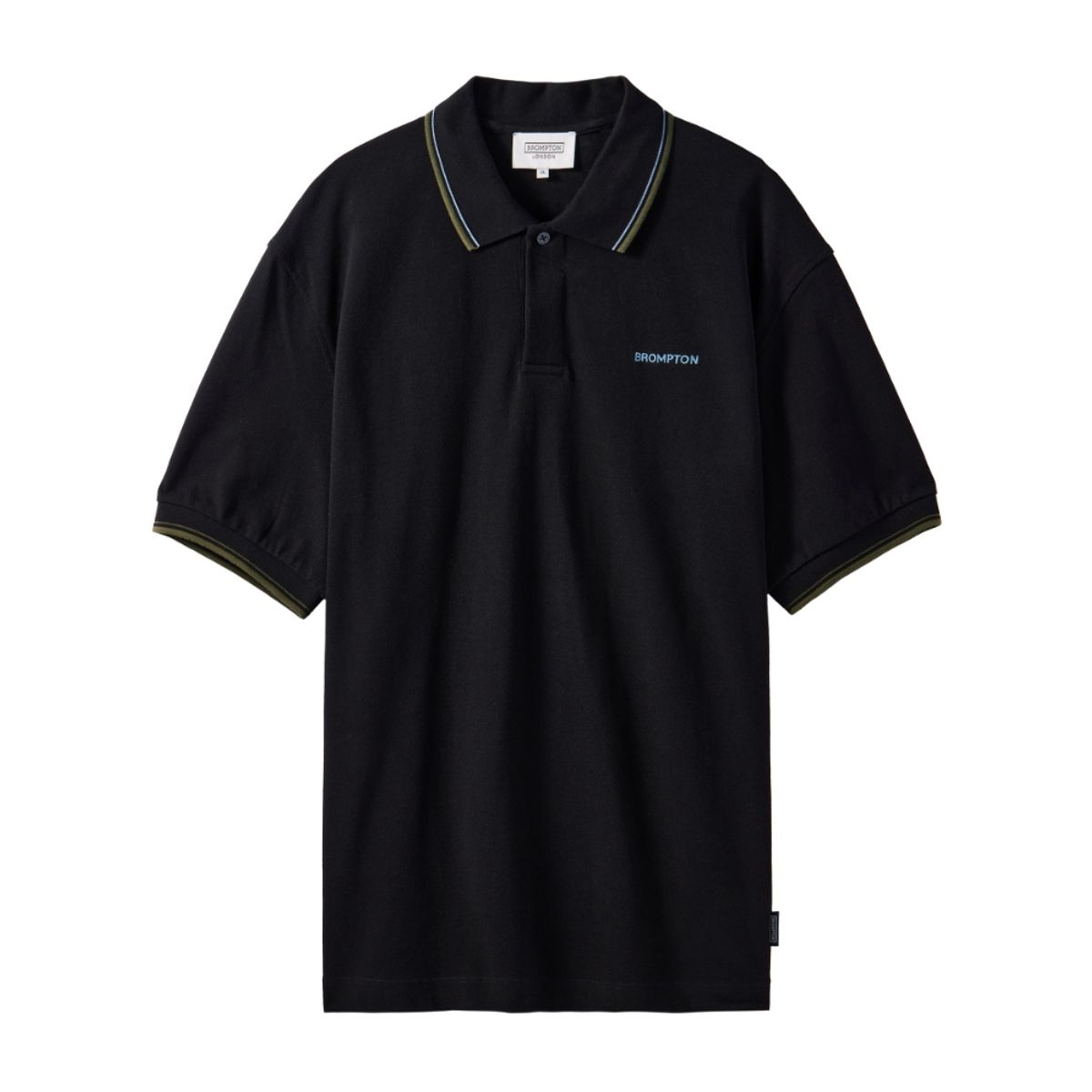 브롬톤 런던(BROMPTON LONDON) COLLAR T-SHIRT - BLACK (P242MPL510)