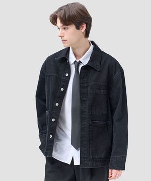 워크 머린 위시드 데님 초어 자켓