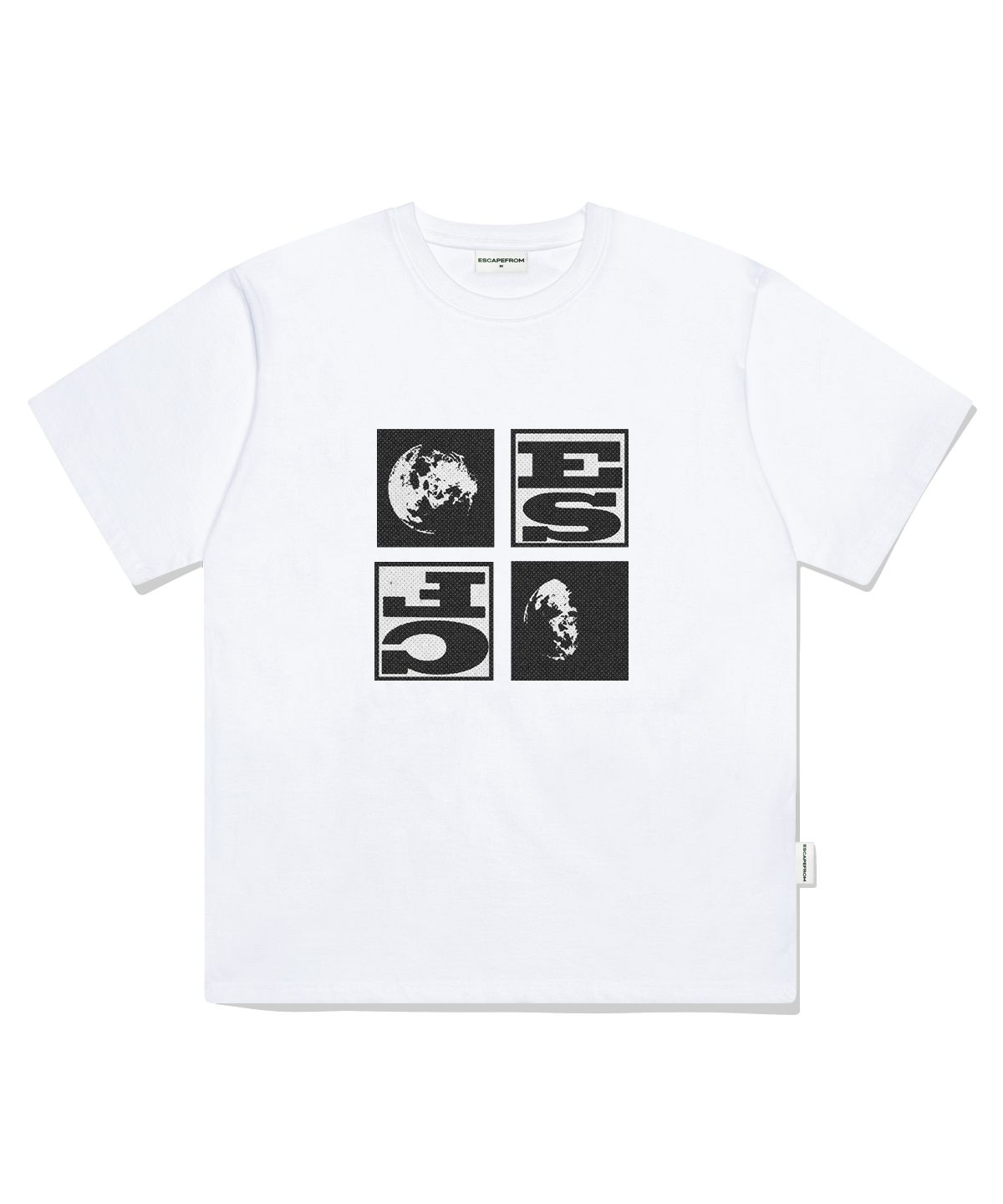 MUSINSA | ESCAPEFROM Square Moon Print Overfit Short Sleeve