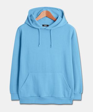 [논기모or기모] 베이직 스탠다드핏 무지 후드티 스카이