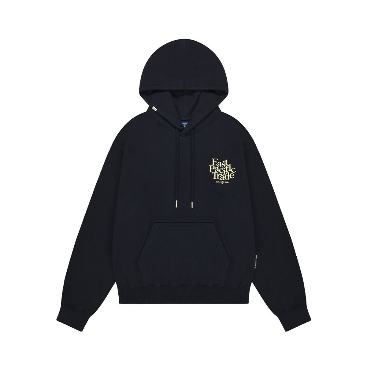 이피티(EPT) SERIF LOGO HOODIE (NAVY)