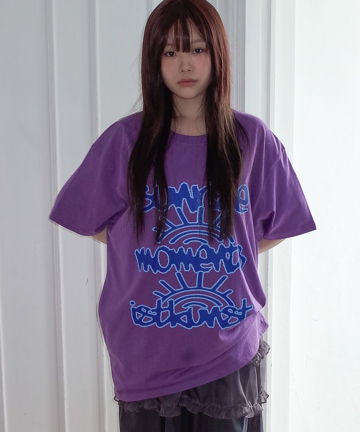 이스트쿤스트(ISTKUNST) SUNRISE MOMENT TEE_PURPLE(IK2EMMT504A)