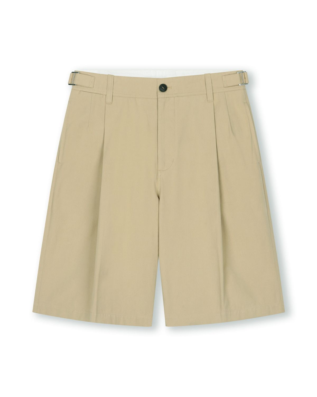 비슬로우(BESLOW) DEEP ONE TUCK CHINO SHORTS BEIGE
