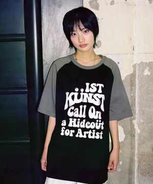 HIDEOUT RAGLAN TEE_BLACK(IK2EMMT503A)
