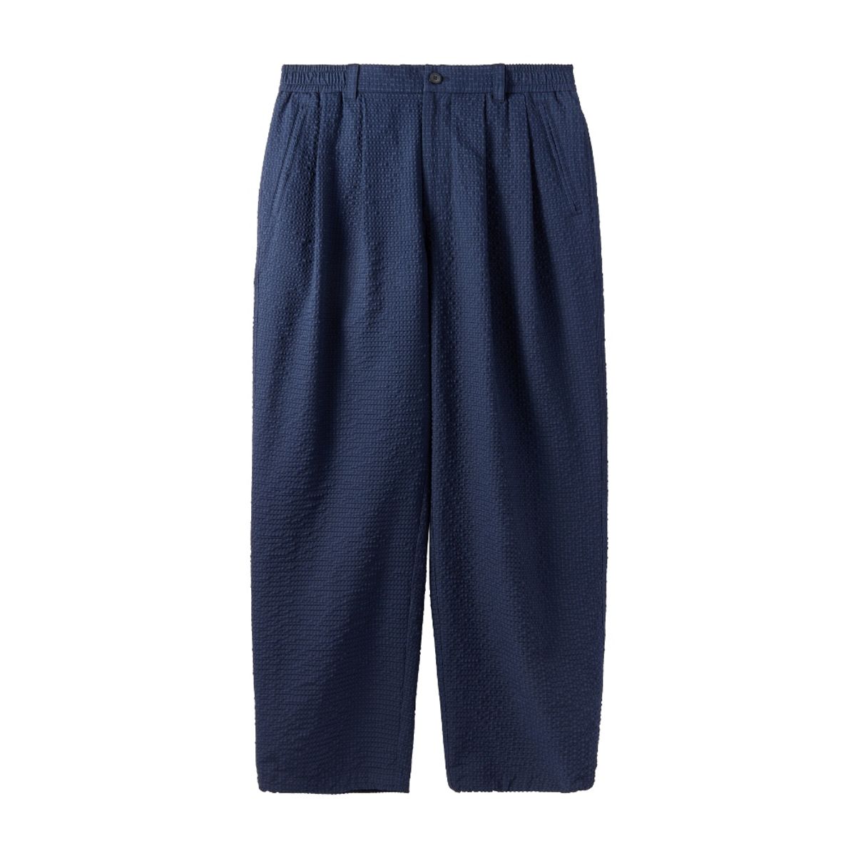 브롬톤 런던(BROMPTON LONDON) SEERSUCKER SET TROUSERS - NAVY (P242MPT532)