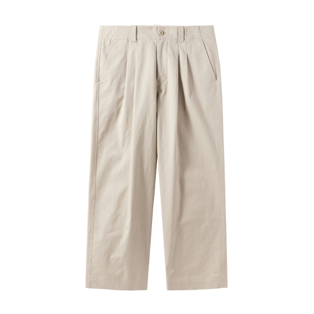 브롬톤 런던(BROMPTON LONDON) TWO TUCK WIDE TROUSERS - BEIGE (P241MPT502)