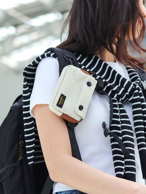 본보야지 월렛 데일리 나일론 카드 동전 여행 지갑 - 마롱브라운