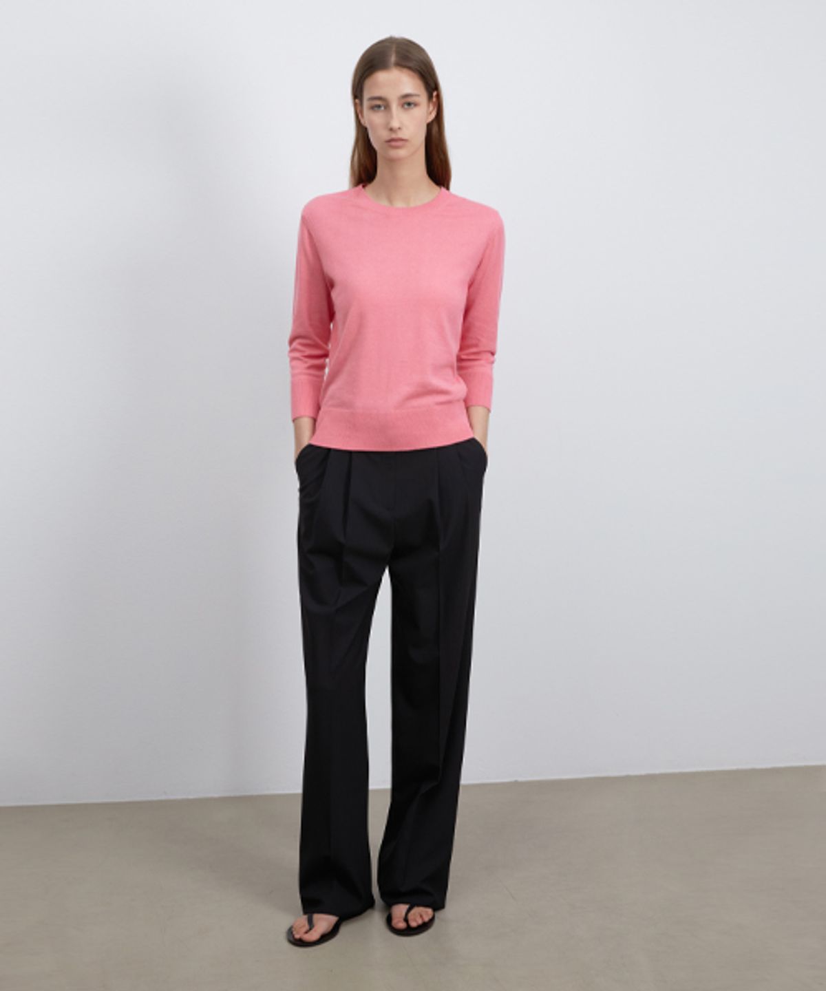 리디피(RIDIFI) PLEATS WIDE SLACKS_BLACK