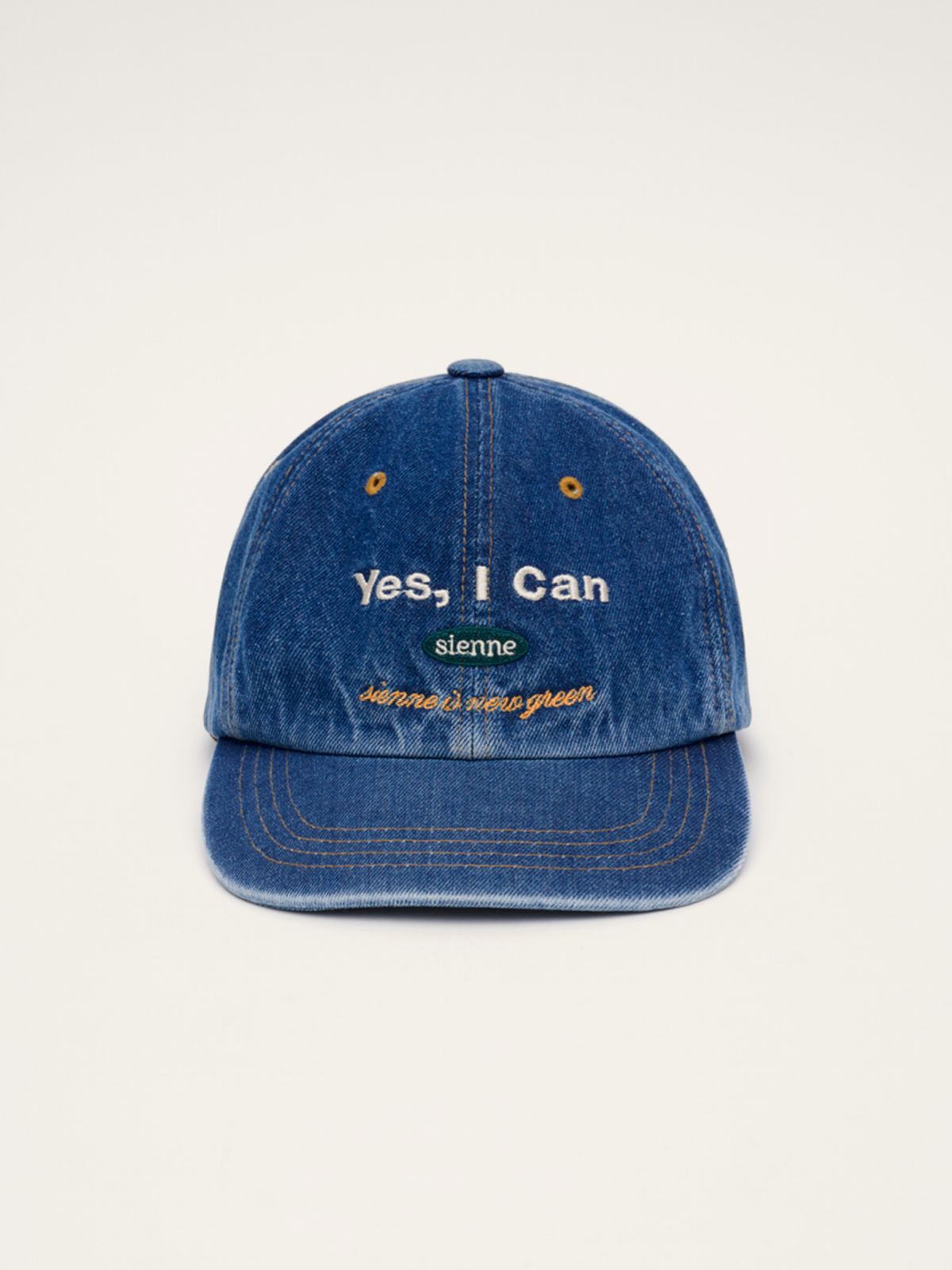 시엔느(SIENNE) Crown Washed Cotton Ball Cap (Blue)