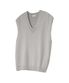 86-IRO316 [워셔블] 브이넥 니트 베스트 그레이