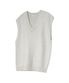 86-IRO316 [워셔블] 브이넥 니트 베스트 라이트그레이