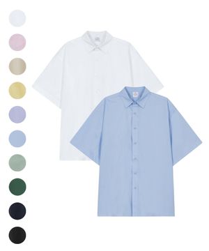 86-IRO322 시티보이 오버핏 셔츠 반팔 10color