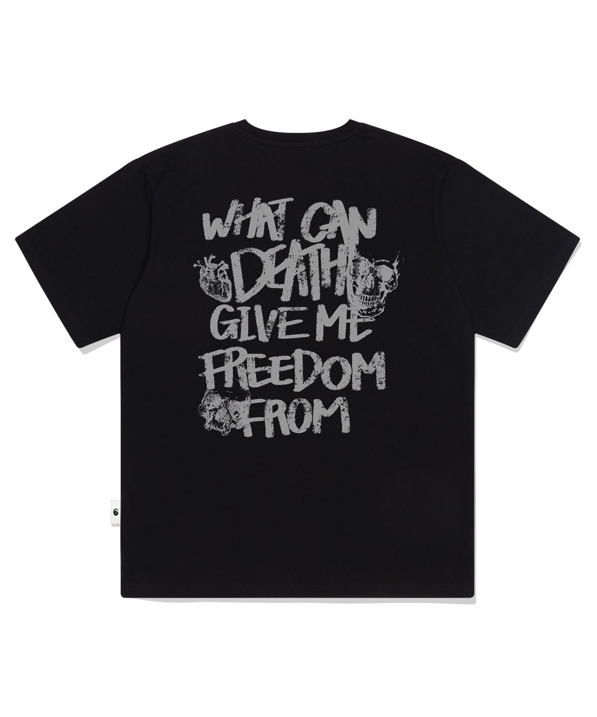 이스케이프프롬(ESCAPEFROM) Death for Freedom 프린트 오버핏 반팔티 블랙
