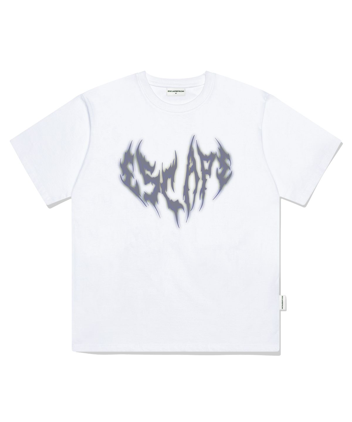 이스케이프프롬(ESCAPEFROM) THORN LOGO 프린트 오버핏 반팔티 화이트