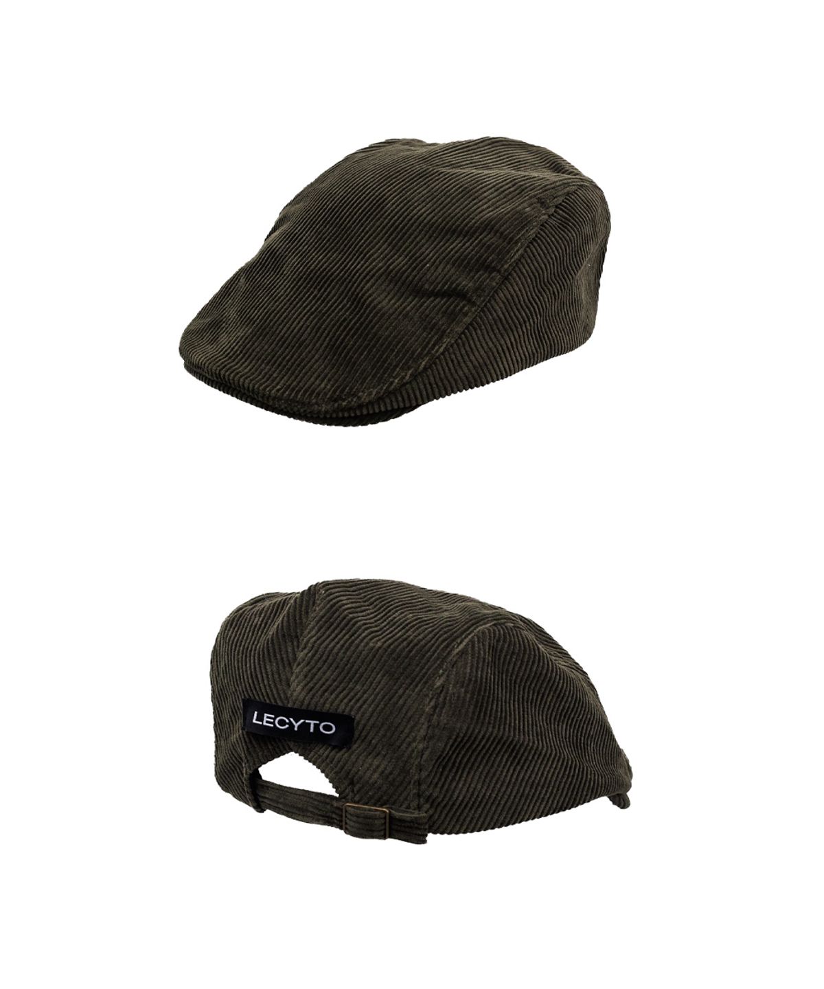 레씨토(LECYTO) Corduroy Logo Hunting Cap_[Khaki]