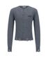 Destroyed Round Wool Knit Cardigan_[Charcoal]