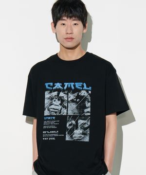 카멜 클래식 미스 반팔티셔츠(블랙)